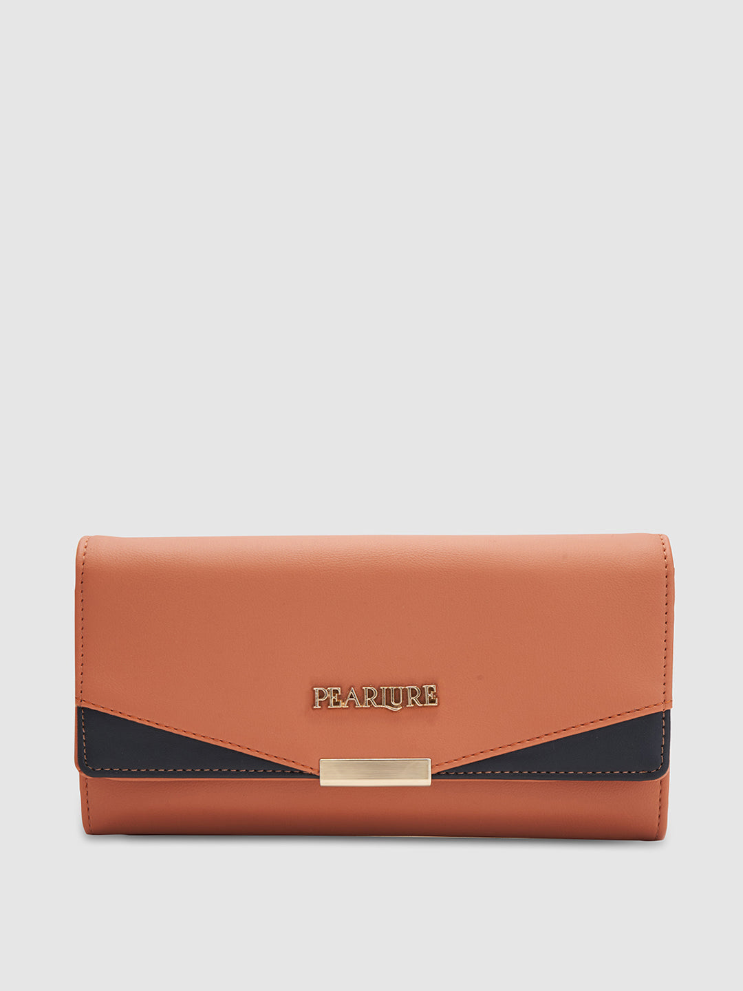 Charlize 2 Fold Wallet - Orange & Black