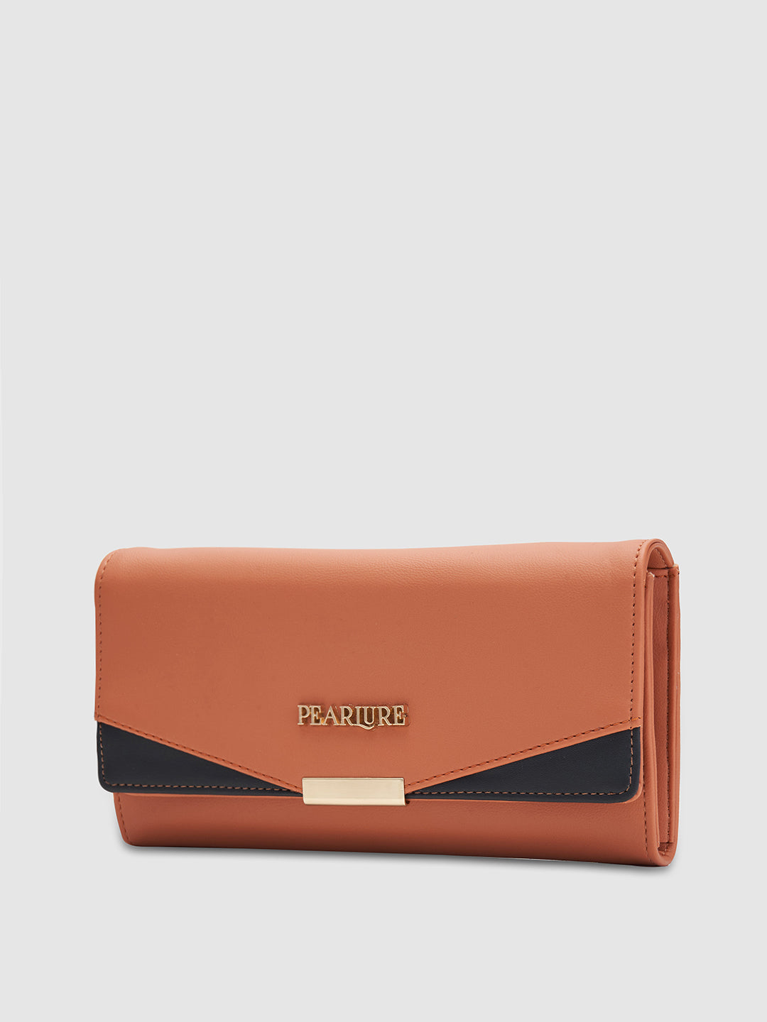 Charlize 2 Fold Wallet - Orange & Black