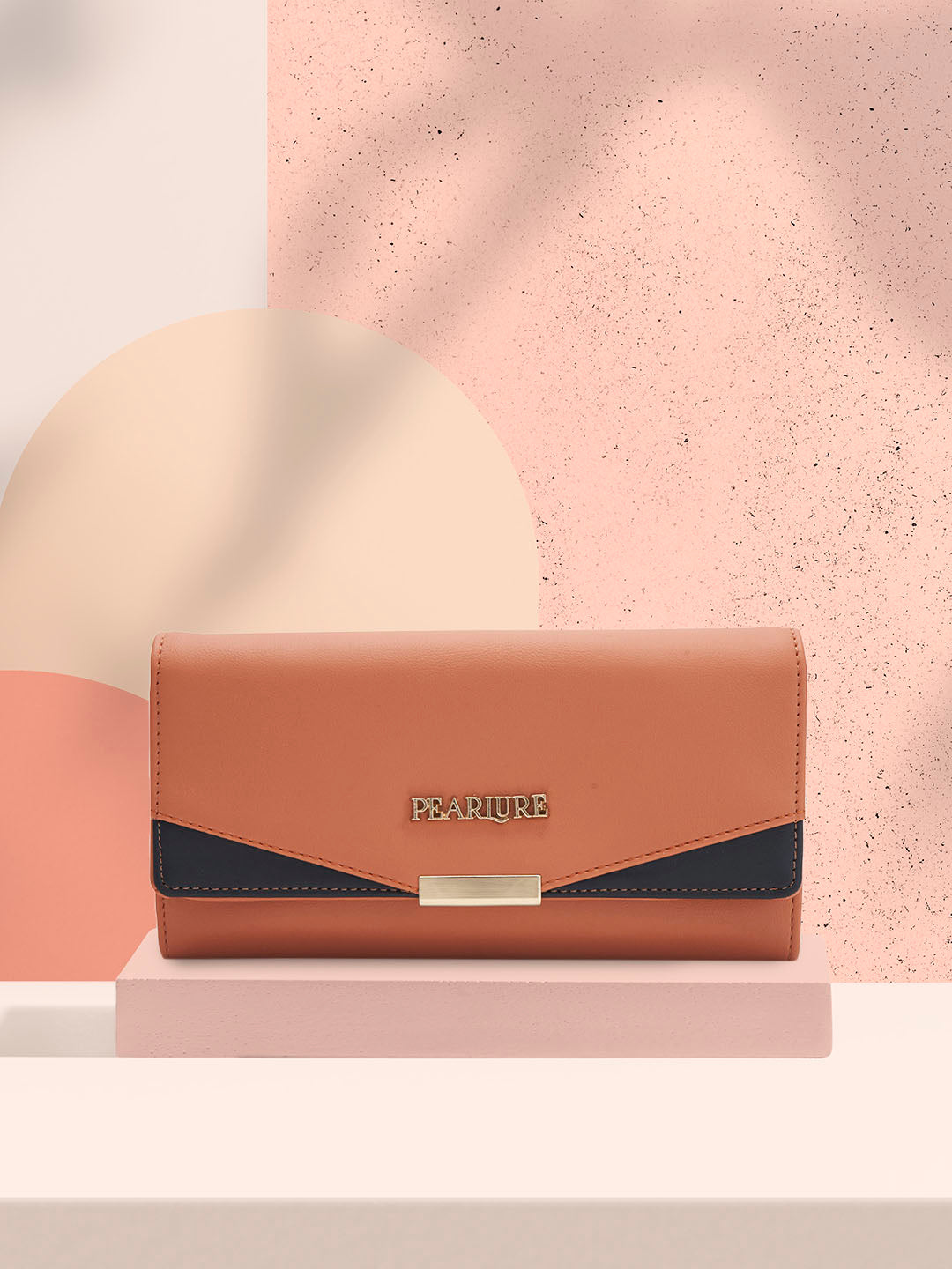 Charlize 2 Fold Wallet - Orange & Black