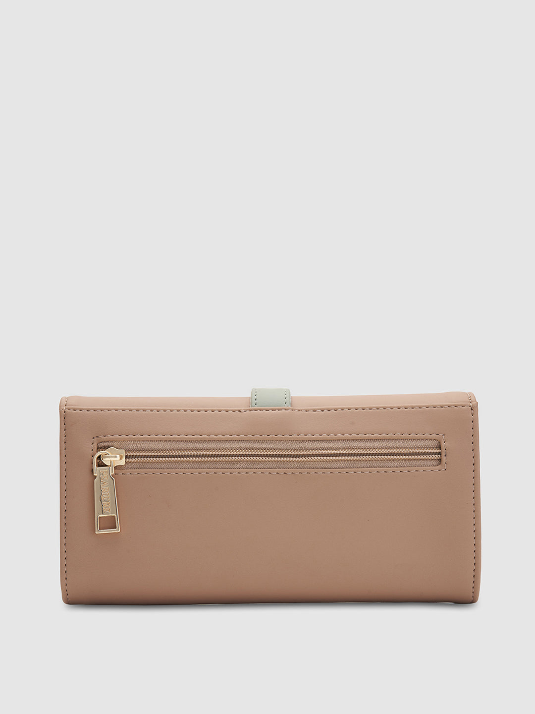 Lisa 3 Fold Wallet - Beige & Mint Green