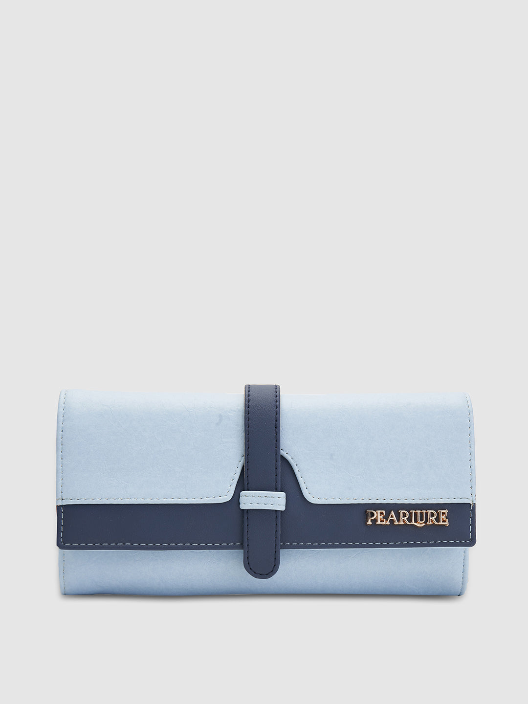 Lisa 3 Fold Wallet - Light Blue & Blue