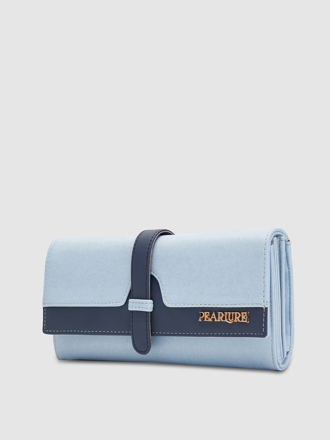 Lisa 3 Fold Wallet - Light Blue & Blue