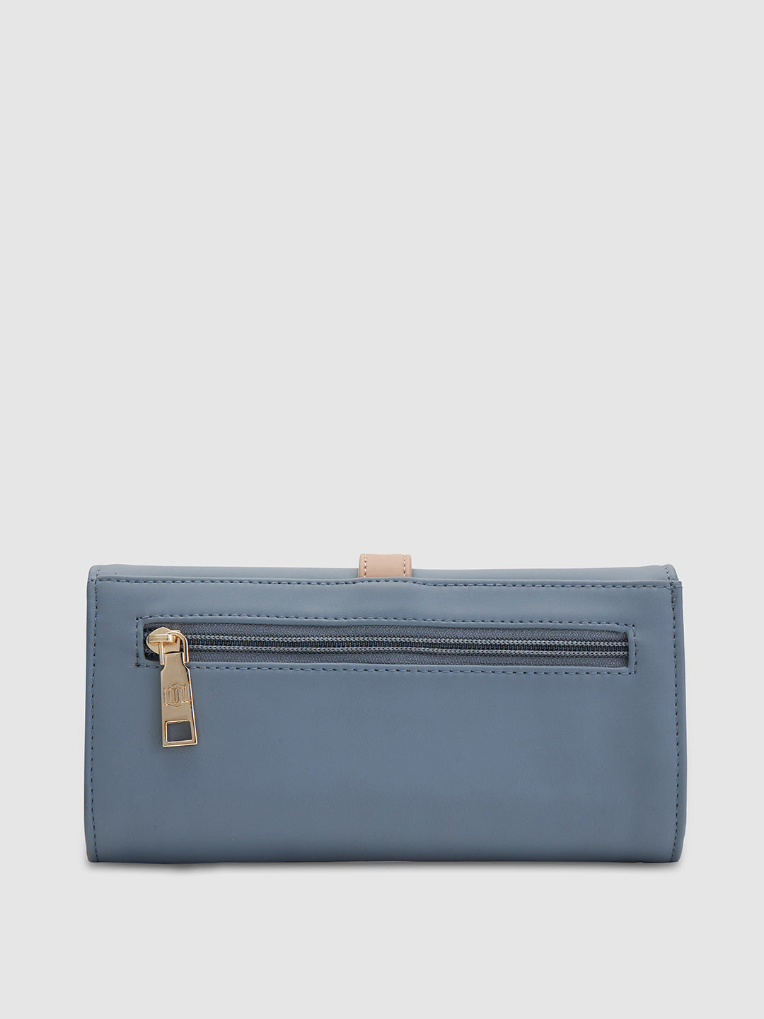 Lisa 3 Fold Wallet - Grey & Beige