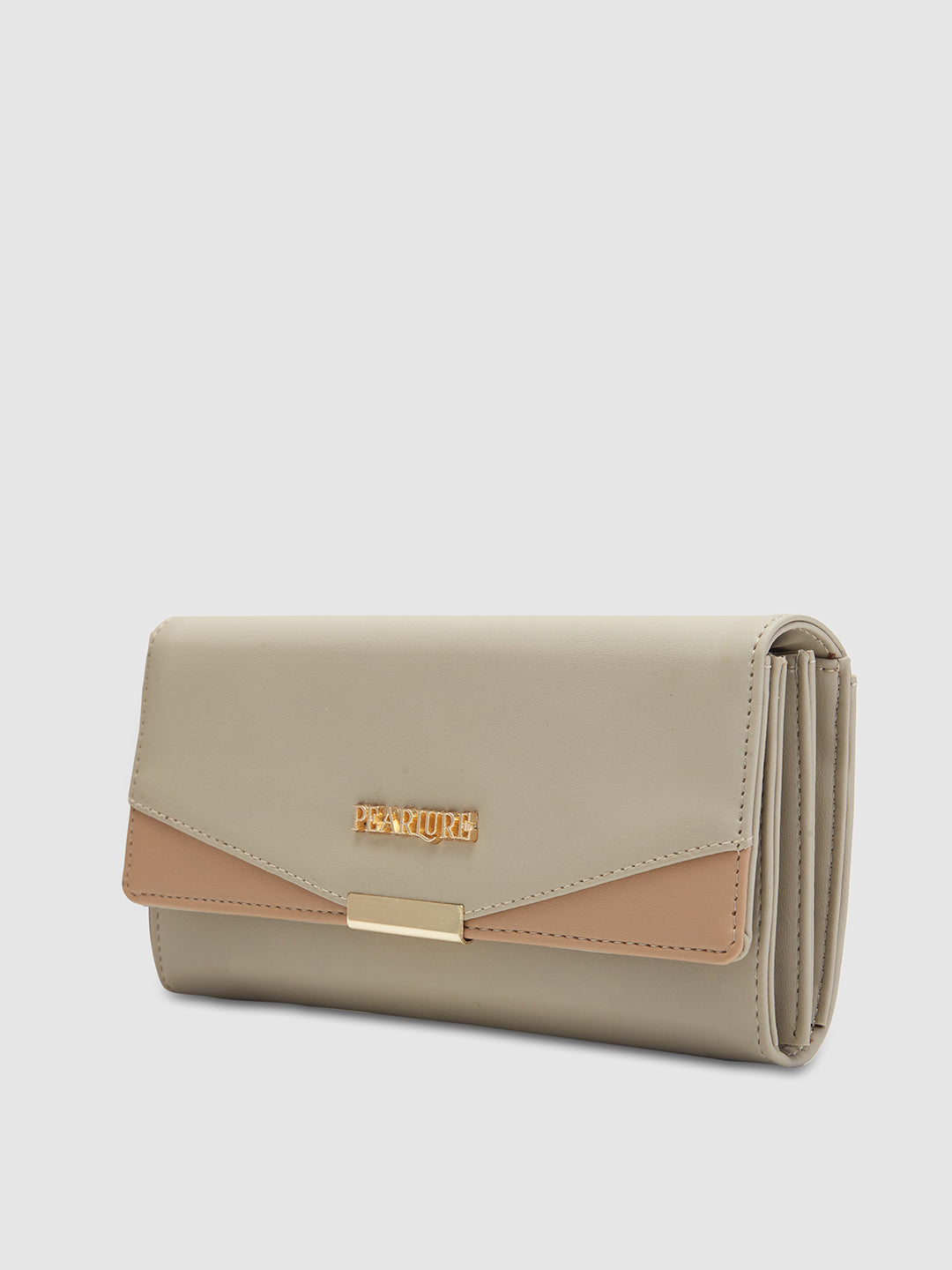 Charlize 2 Fold Wallet - Mint Green & Beige