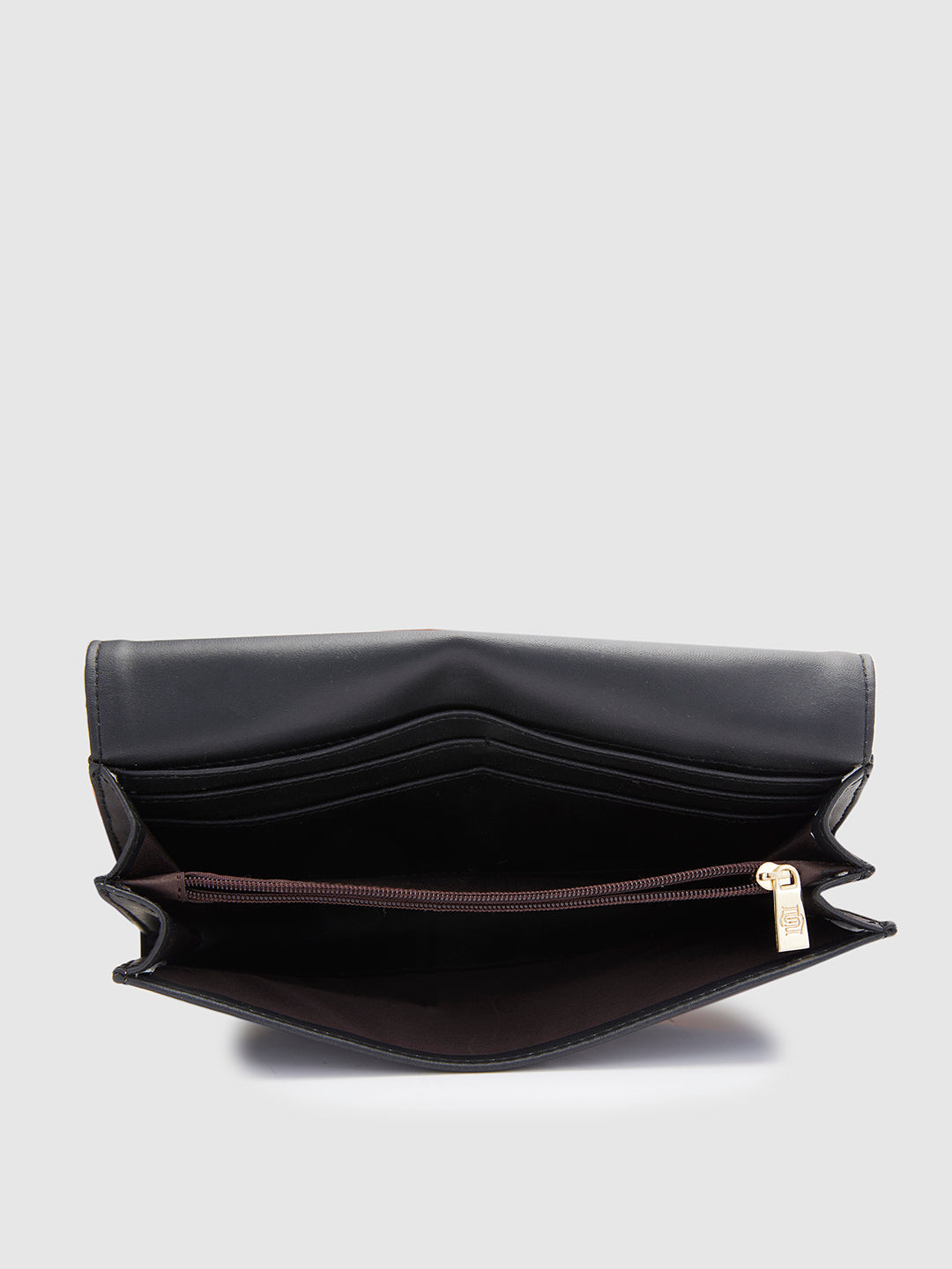 Charlize 2 Fold Wallet - Black & Orange