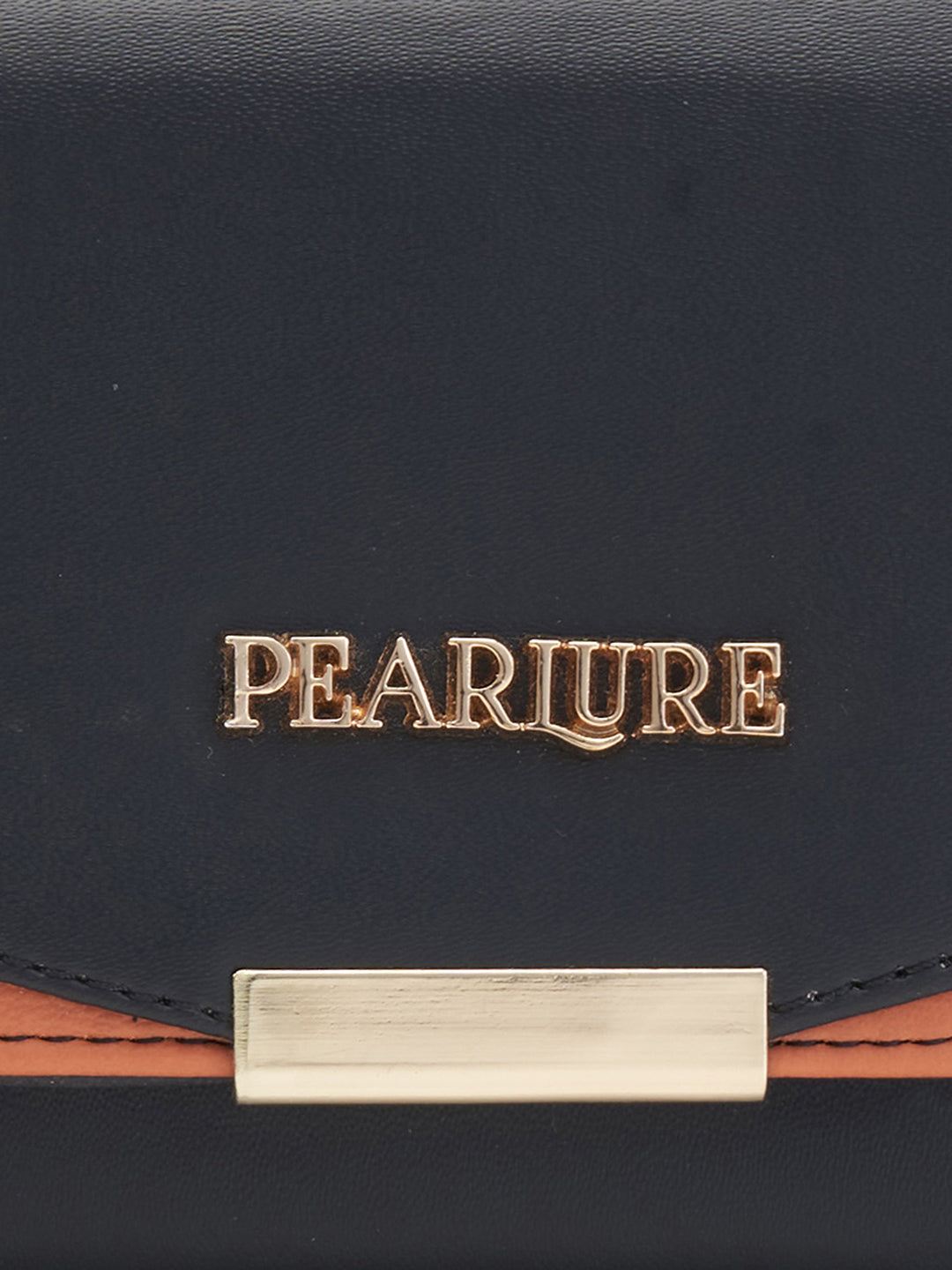 Charlize 2 Fold Wallet - Black & Orange