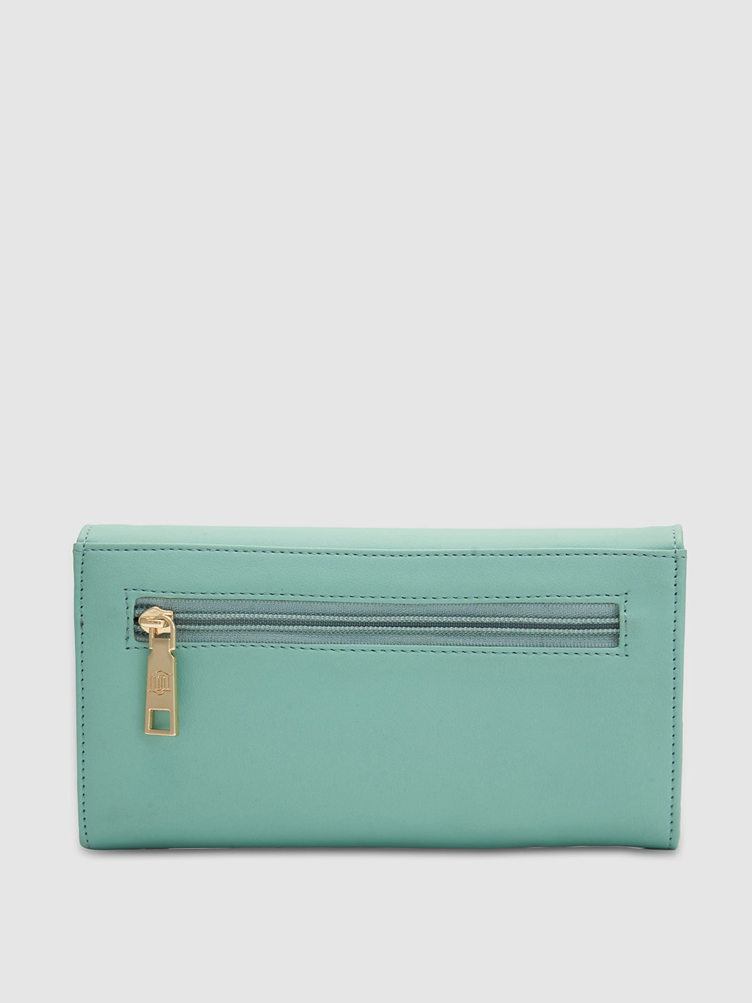 Cindy 2 Fold Wallet - Mint Green & Grey