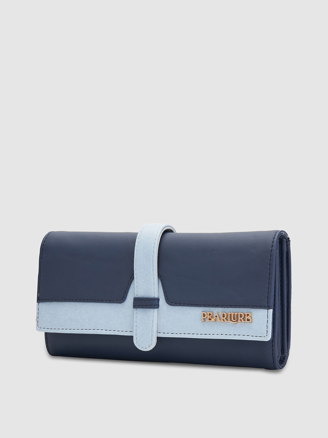 Lisa 3 Fold Wallet - Blue & Light Blue