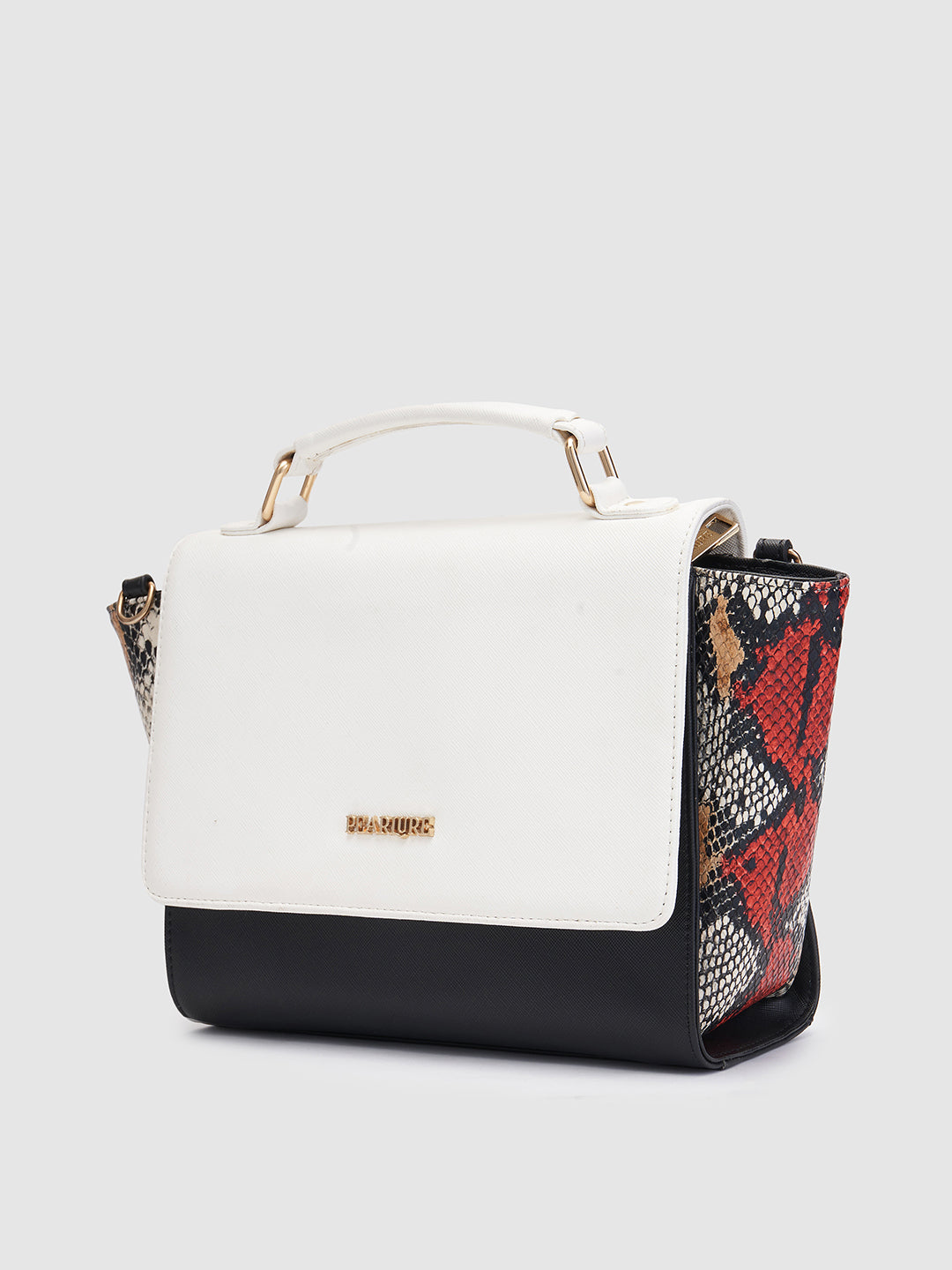 Julia Sling Handbag - Black & Snake