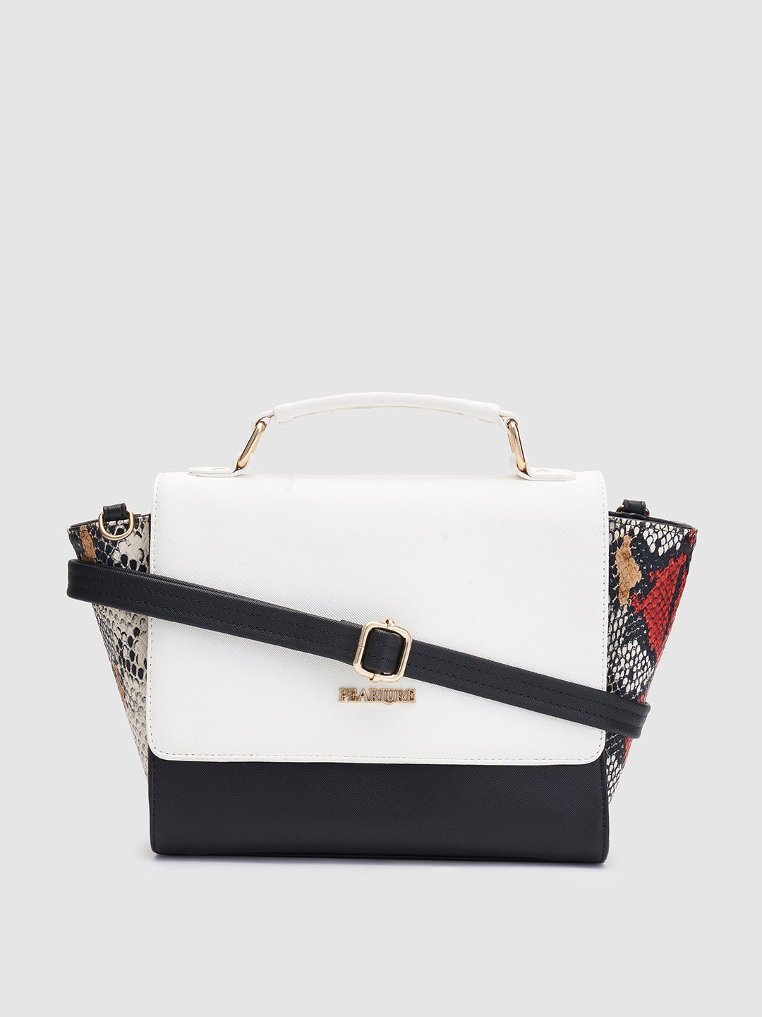 Julia Sling Handbag - Black & Snake