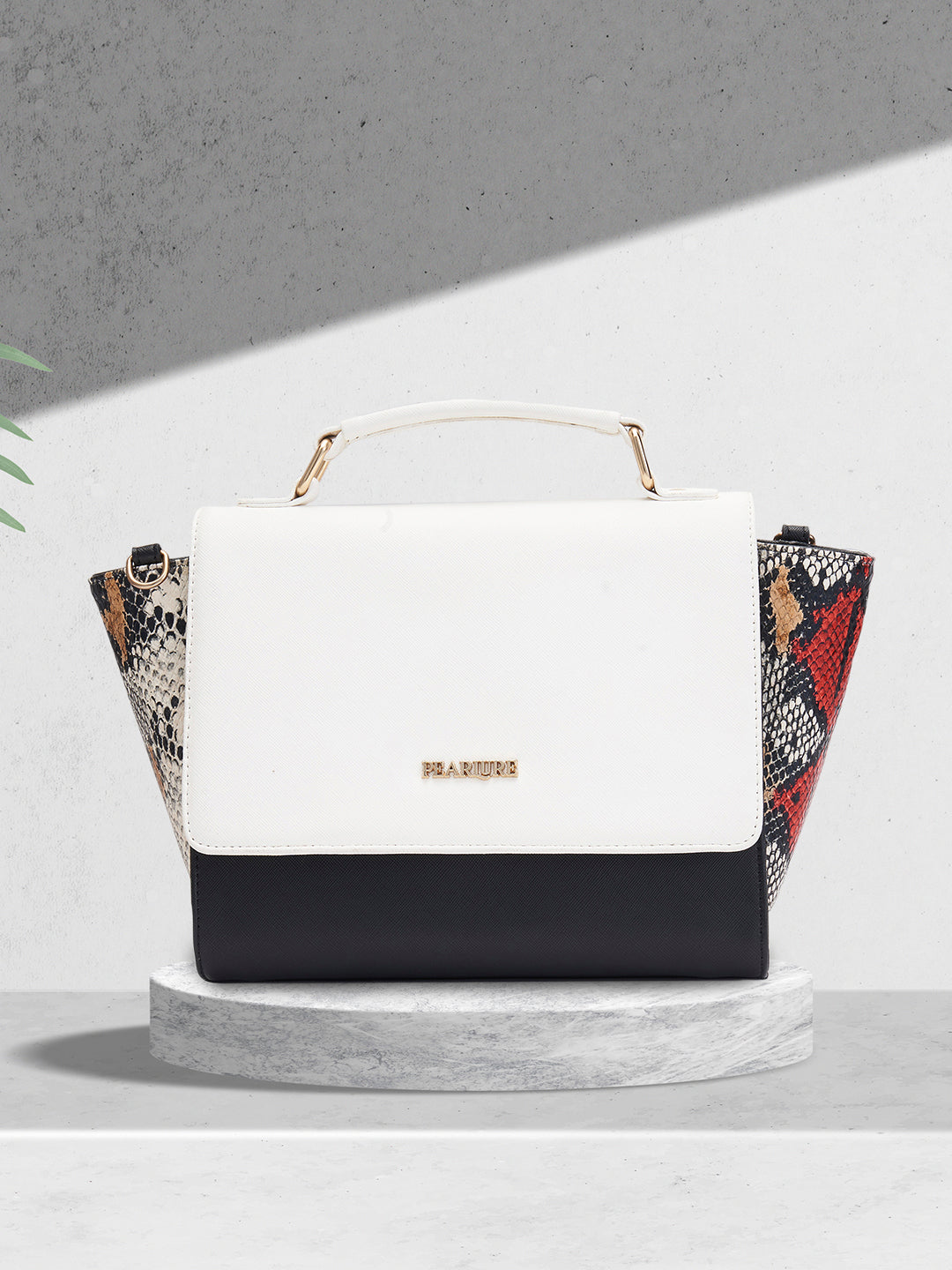 Julia Sling Handbag - Black & Snake