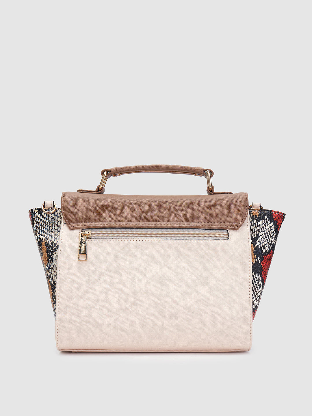 Julia Sling Handbag - Beige & Snake