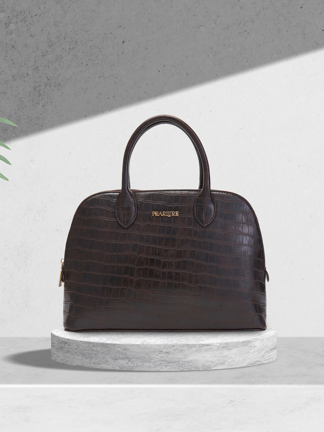 Scarlett Sling Handbag - Brown Croc