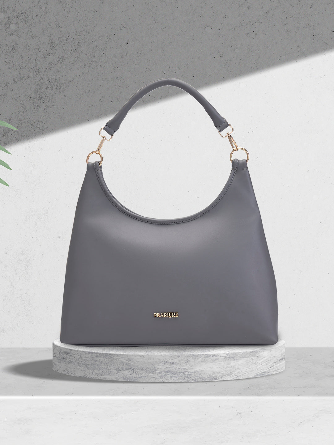 Nicole Hobo Handbag - Grey