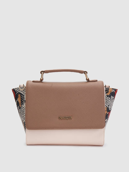 Julia Sling Handbag - Beige & Snake