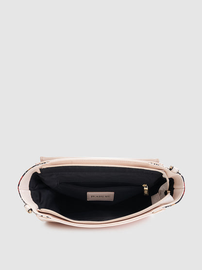 Julia Sling Handbag - Beige & Snake