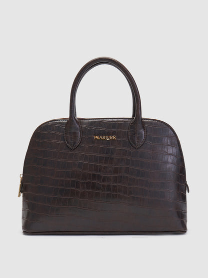 Scarlett Sling Handbag - Brown Croc