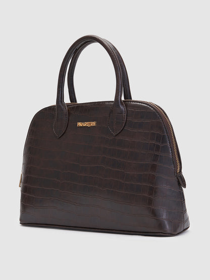 Scarlett Sling Handbag - Brown Croc