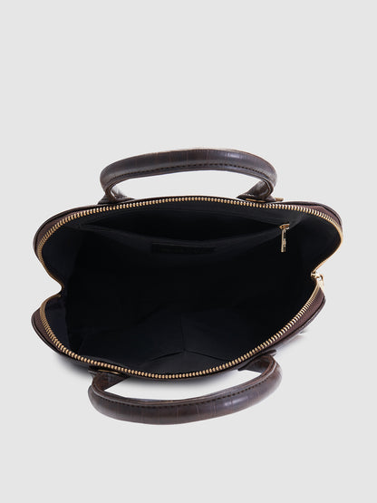 Scarlett Sling Handbag - Brown Croc