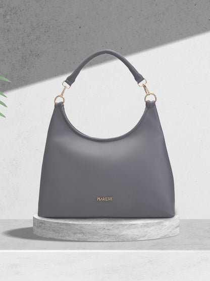 Nicole Hobo Handbag - Grey